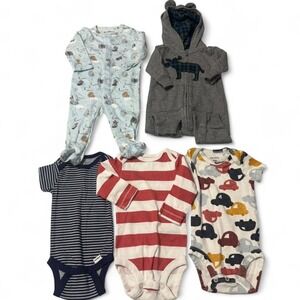 Boys 0-3M Clothing Lot – Sleeper & Onesies – Carter's, Gerber, Bundle Baby Place